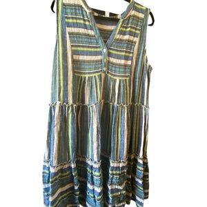 Tribal Jeans Multicolor Striped Midi Dress
